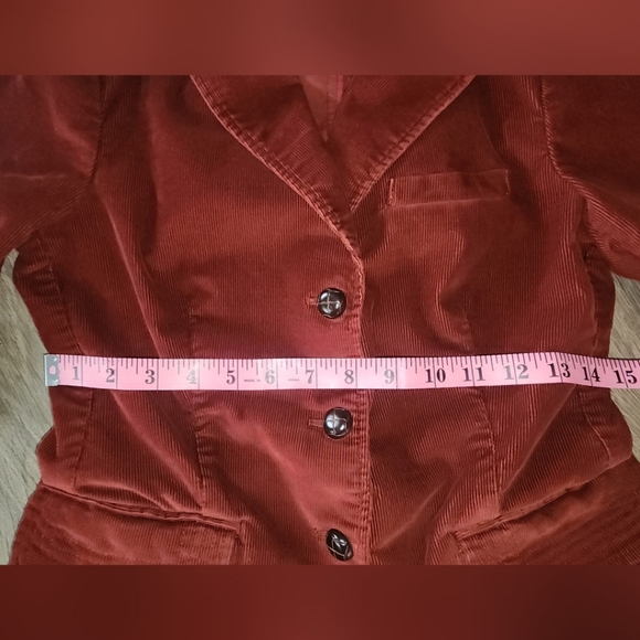 Women's Rust colored corduroy blazer - Picture 7 of 11